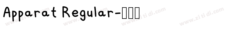 Apparat Regular字体转换
